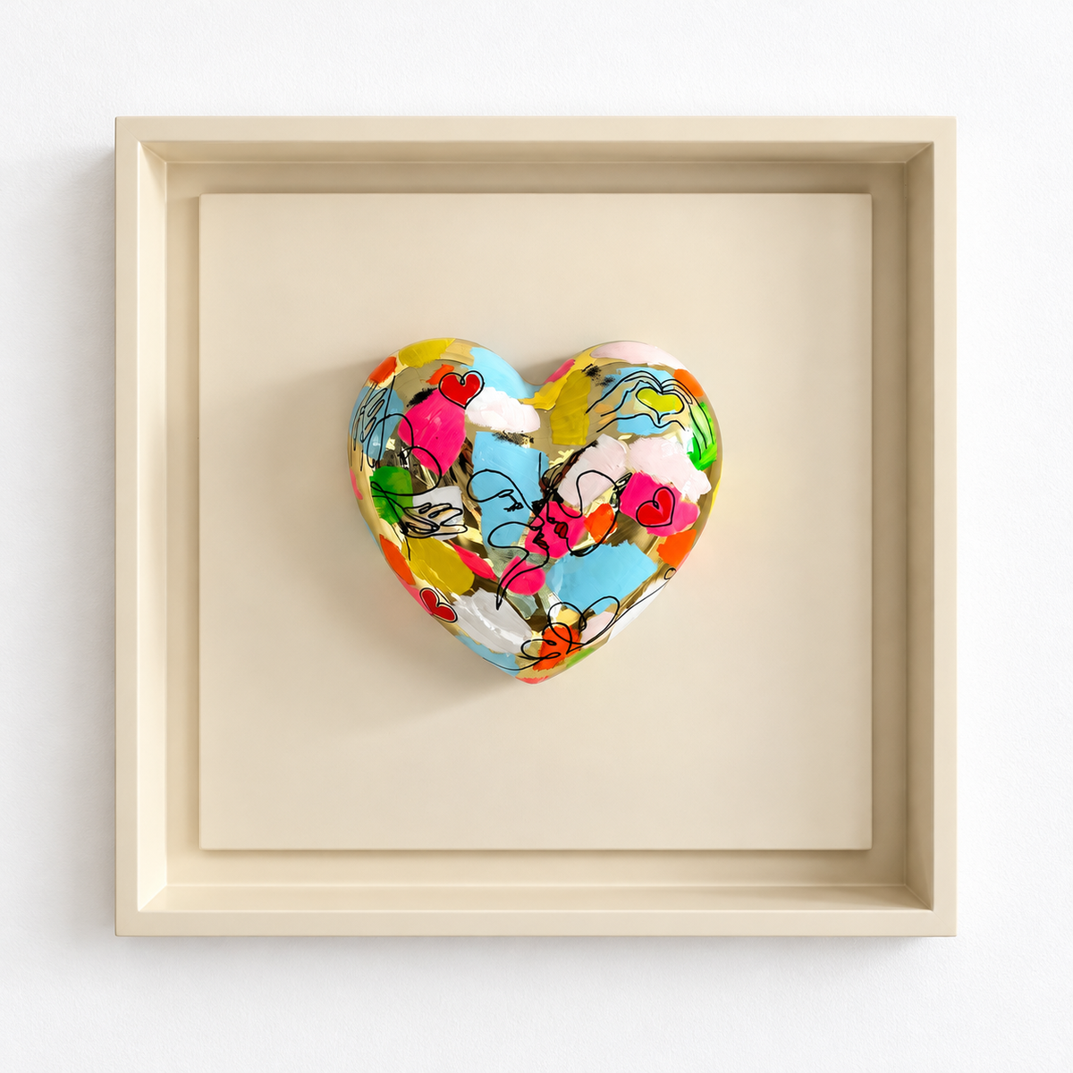 Cadre Cœur "Love" - Pièce Unique