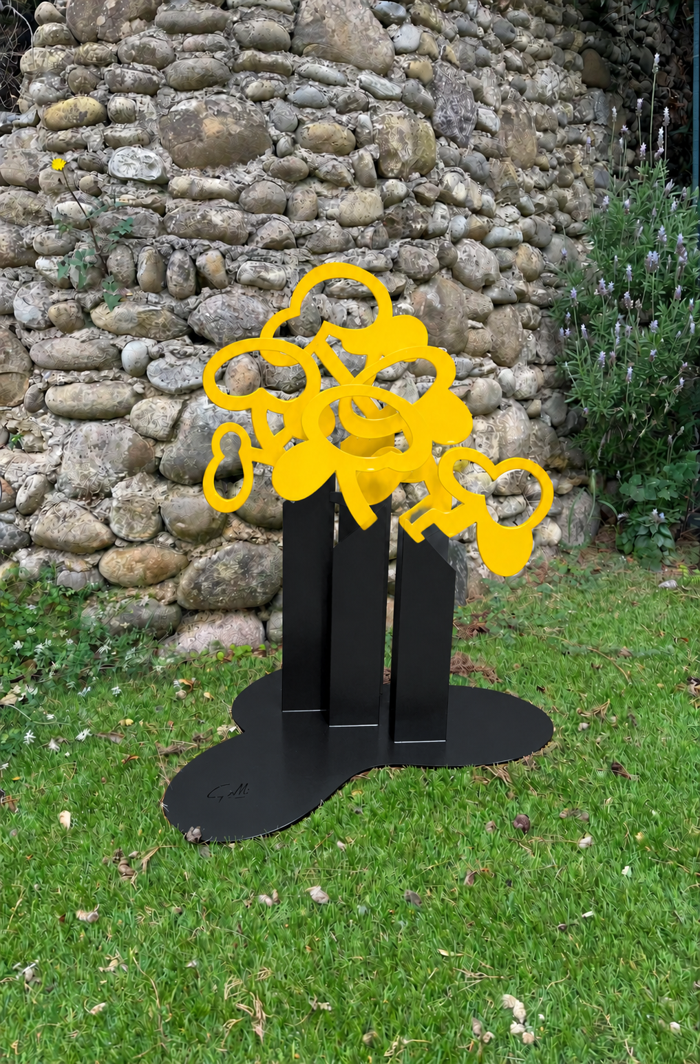 Forêt d'arbres jaunes - Haut 75cm - Claude Gilli