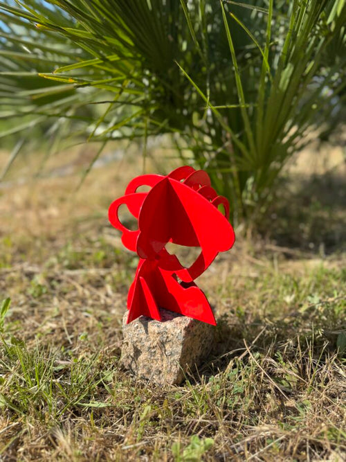 Stone Pine Tree - Red - 20cm