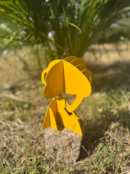 Arbre Pin Parasol - Jaune - 20cm