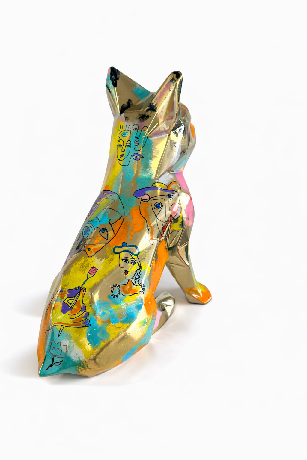 Dog Art - Edition chrome Or 1/1